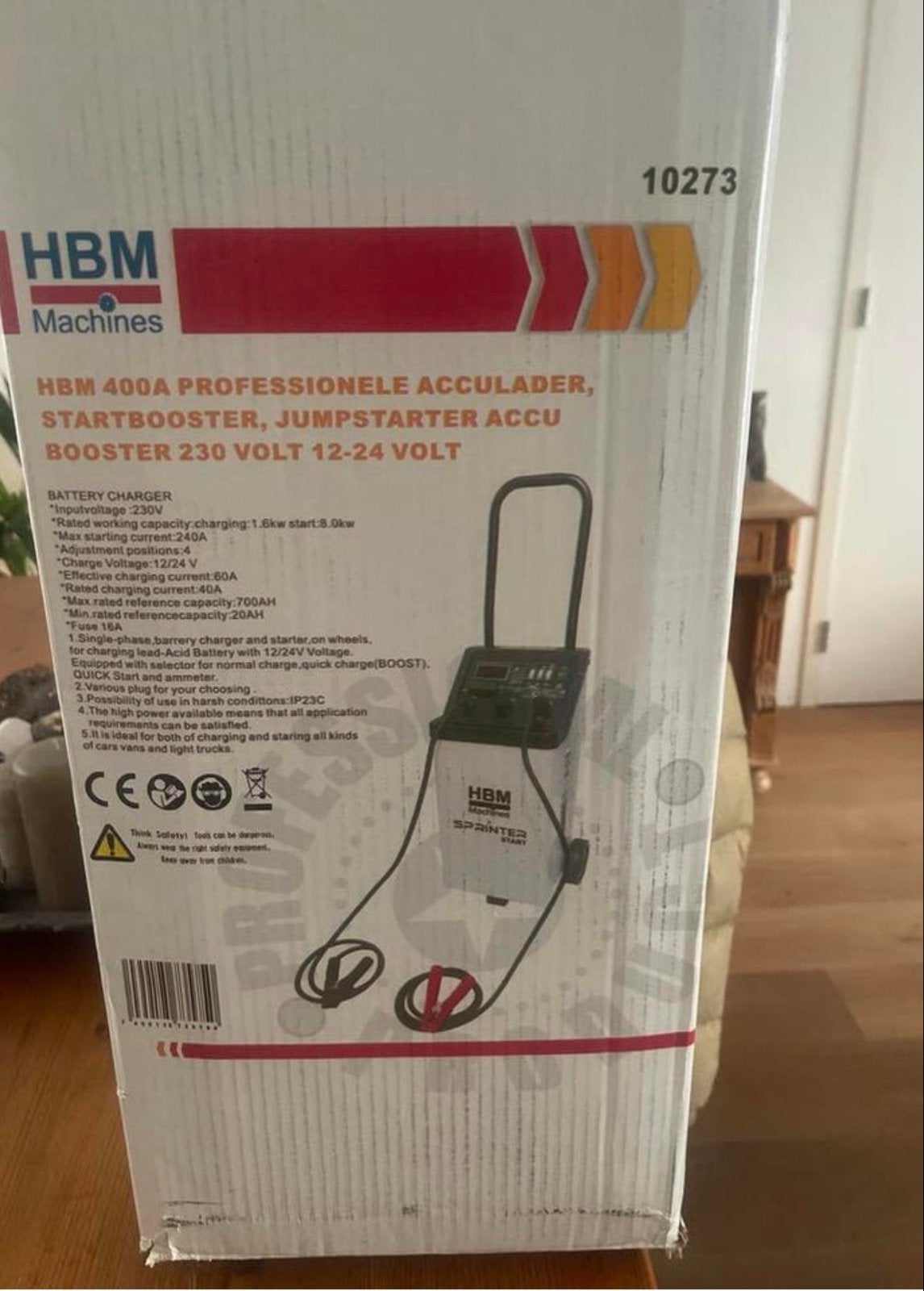 HBM 400A Professionele Acculader, Startbooster, Jumpstarter, Ophalen, Nieuw