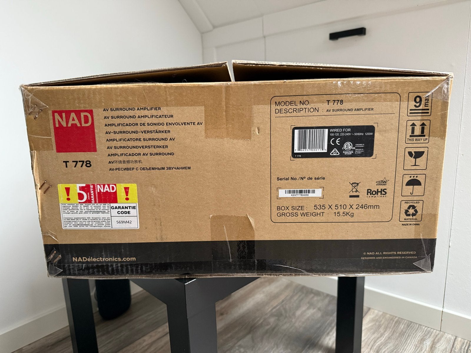 NAD T778 AV Surround Receiver, Overige systemen, Zo goed als nieuw, 120 watt of meer, Ophalen