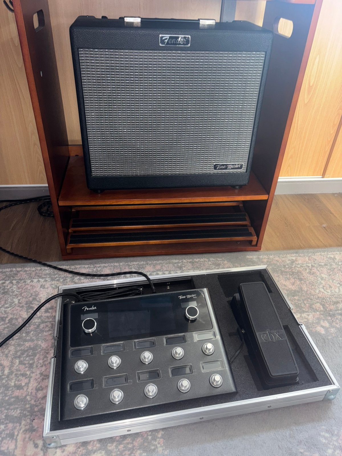 Fender Tone Master Pro met Fender FR10, case en pedaal, Ophalen, Zo goed als nieuw, Minder dan 50 watt
