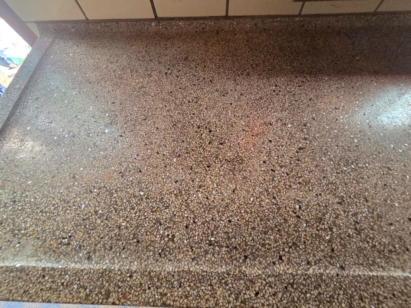 Graniet keukenblad met tegeltjes wasbak, Ophalen, Gebruikt