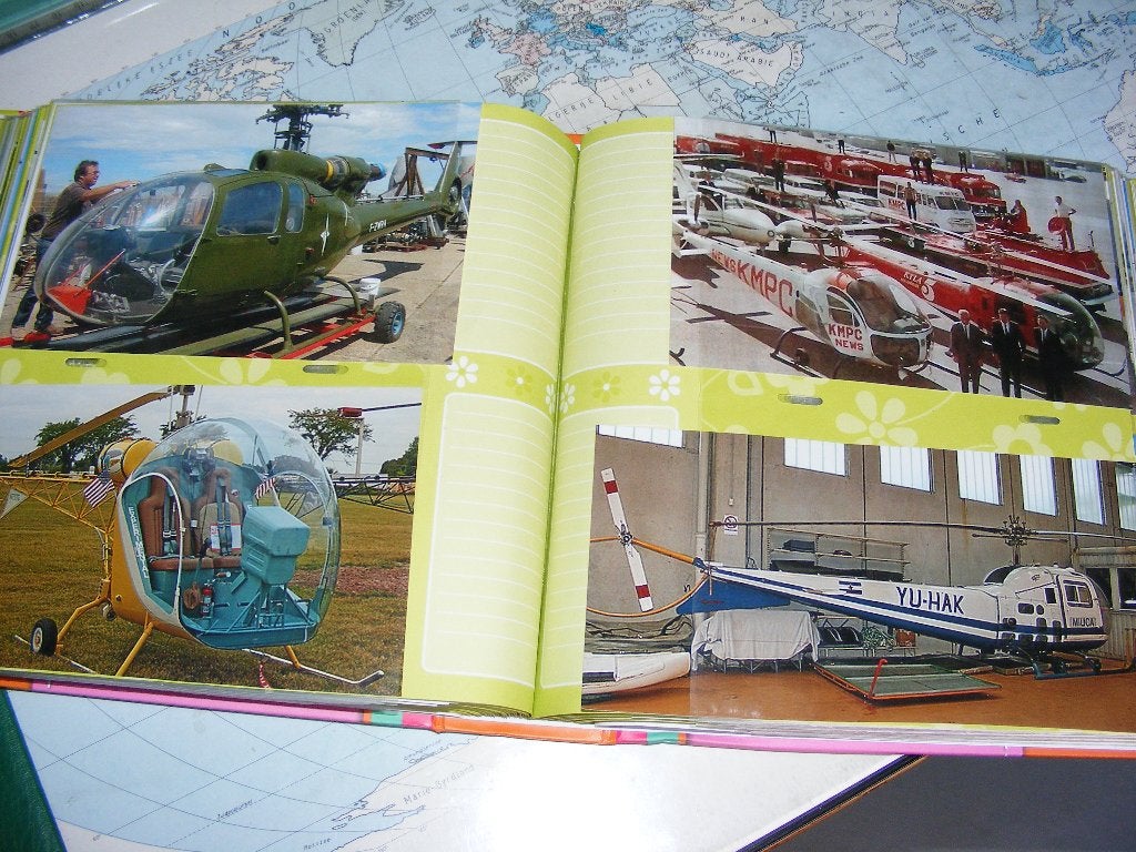 Helicopters 200 Oude (reprint) foto's in insteek album  13, Verzenden, Nieuw, Kaart, Foto of Prent