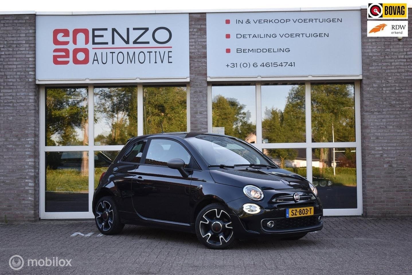 Fiat 500 C 1.2 Sport Leder Cruise Airco VOL, Gebruikt, 4 cilinders, 840 kg, Zwart