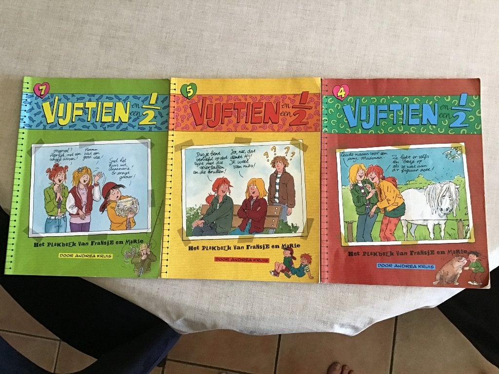 3 delen vijftien en een 1/2 door Andrea Kruis, Meerdere stripboeken, Ophalen of Verzenden, Gelezen