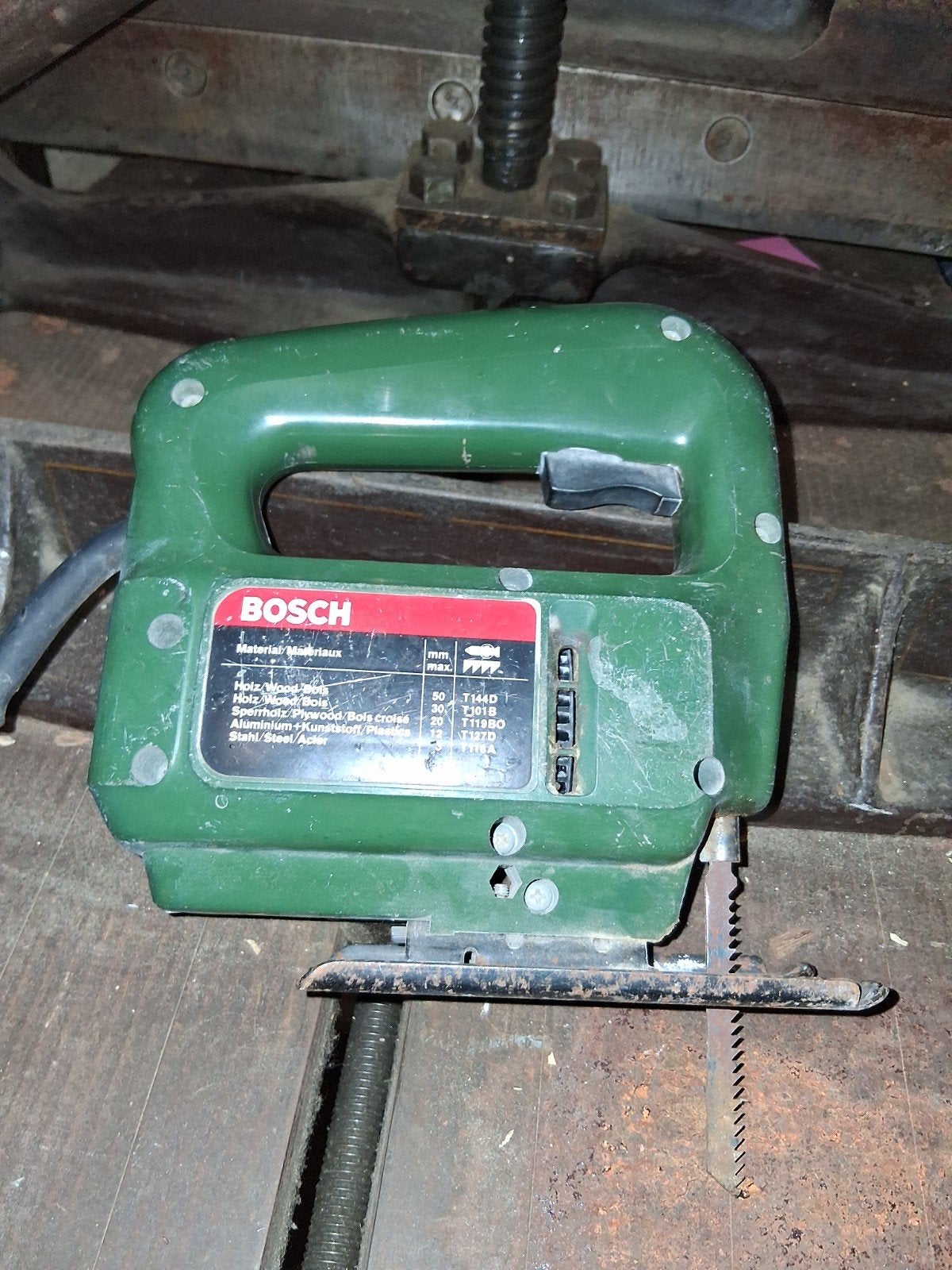 Vintage Bosch PST 50 Decoupeerzaag 230W - Werkend, Ophalen, Gebruikt, Decoupeerzaag, 30 tot 70 mm