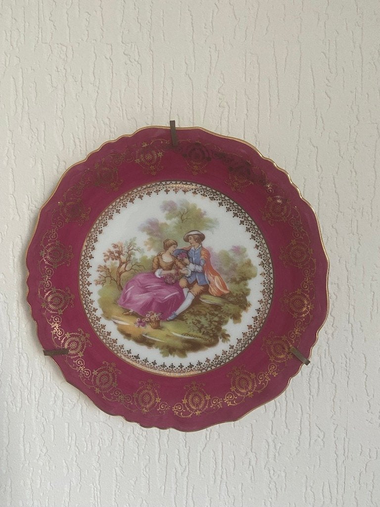 Limoges Porseleinen Wandbordjes - Romantische Scènes, Ophalen