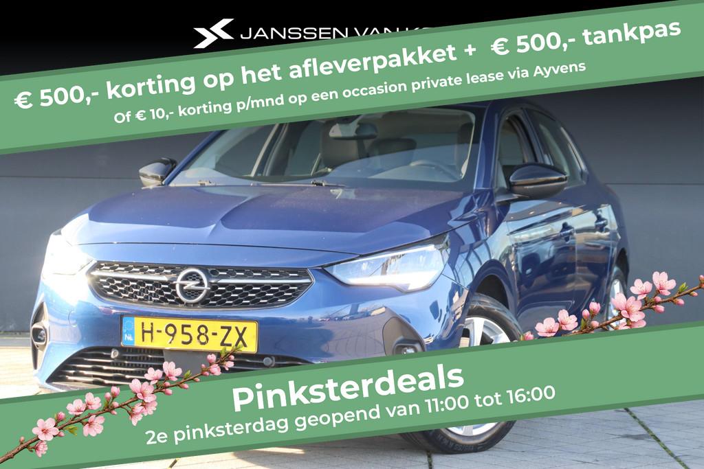 Opel Corsa 1.2 Elegance 100pk / Apple CarPlay / Camera / 16', Stof, Gebruikt, Euro 6, Blauw