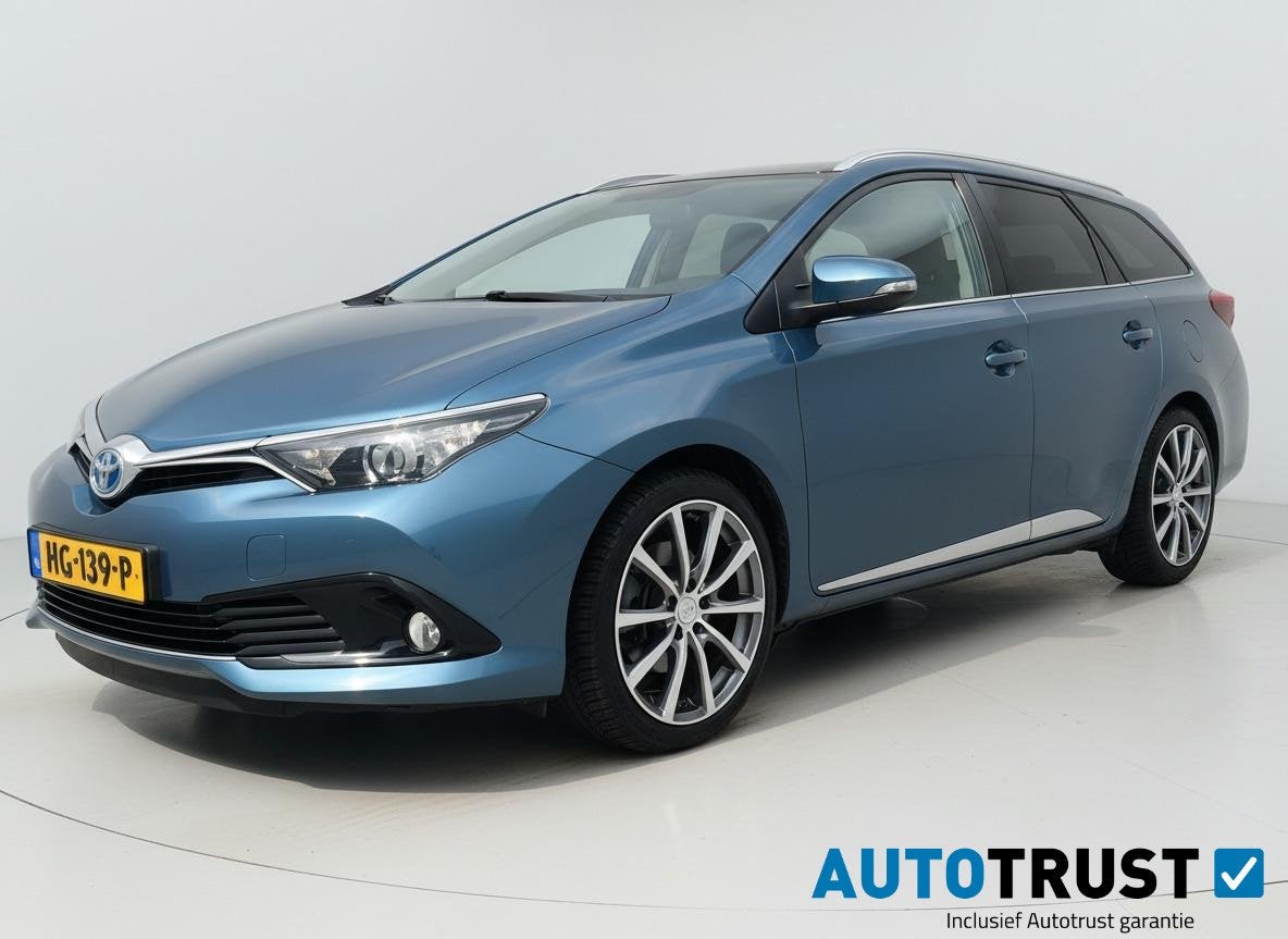 Toyota Auris Touring Sports 1.8 Hybrid Lease AUTOMAAT PANO C, Auto's, Gebruikt, Euro 6, Blauw, Origineel Nederlands