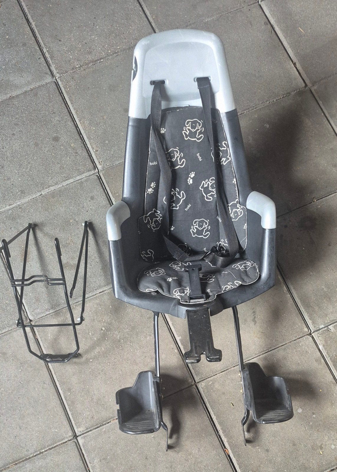 Bobike achterzitje met voetsteuntjes, Fietsen en Brommers, Fietsaccessoires | Fietsstoeltjes, Ophalen, Gebruikt, Voetsteuntjes