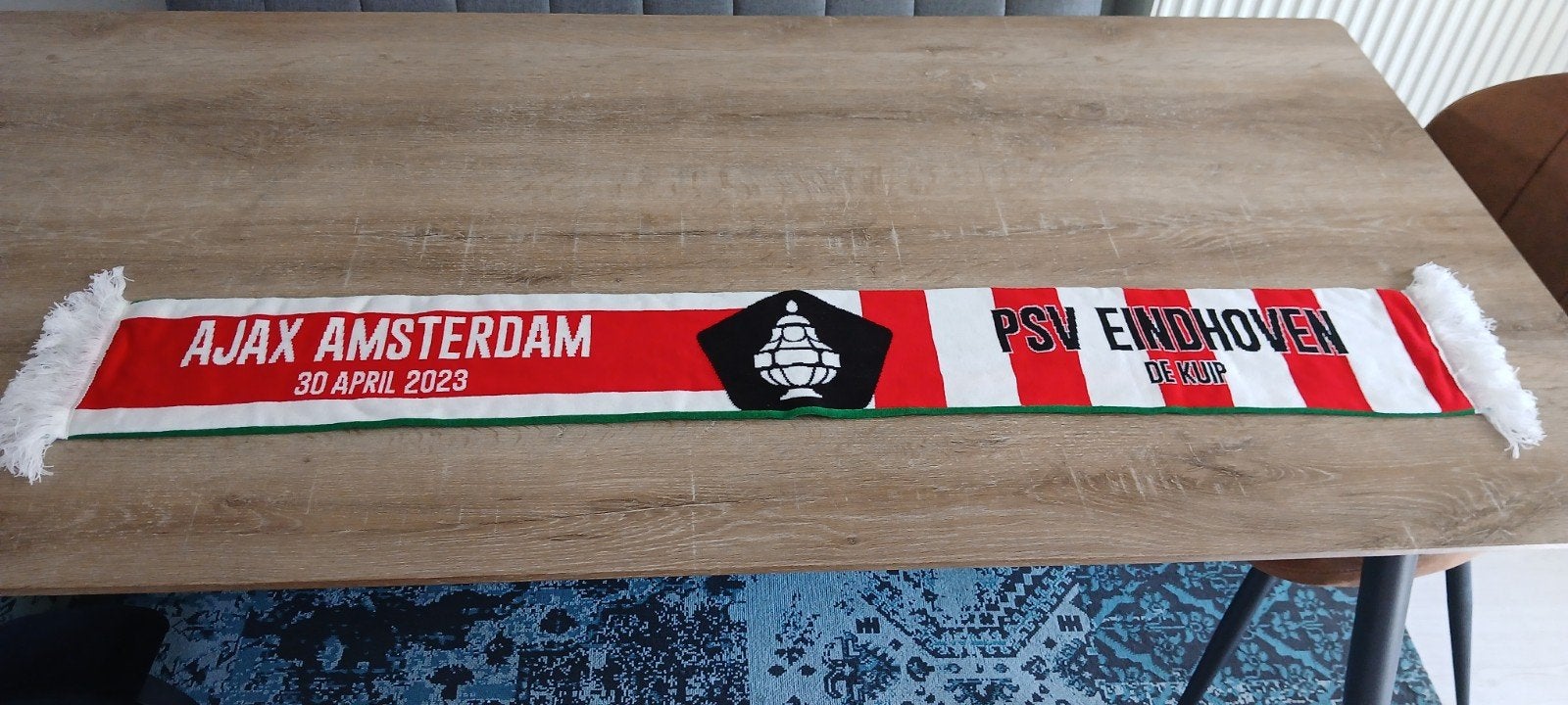 ajax psv toto knvb bekerfinale 2023 sjaal collectors item, Verzamelen, Ophalen of Verzenden, Zo goed als nieuw, Ajax, Vaantje of Sjaal