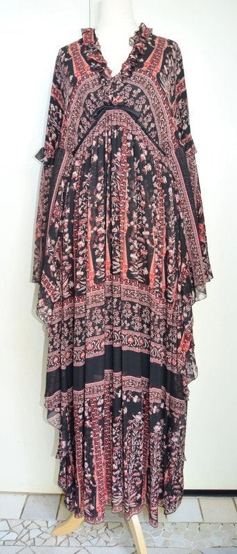 Giambattista Valli RUNWAY boho zijden paisley maxijurk, it42, Kleding | Dames, Jurken, Overige kleuren, Verzenden, Nieuw, Maat 36 (S)