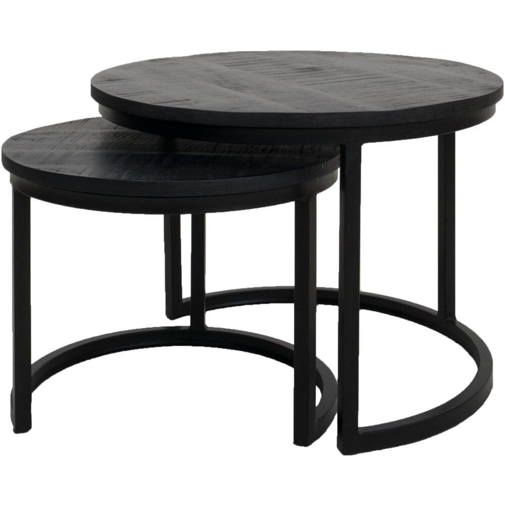 Salontafel Bart – Set van 2 – Zwart blad – Bestel nu, Overige materialen, 50 tot 100 cm, Morsestraat 2c, Shop@moreliving.nl