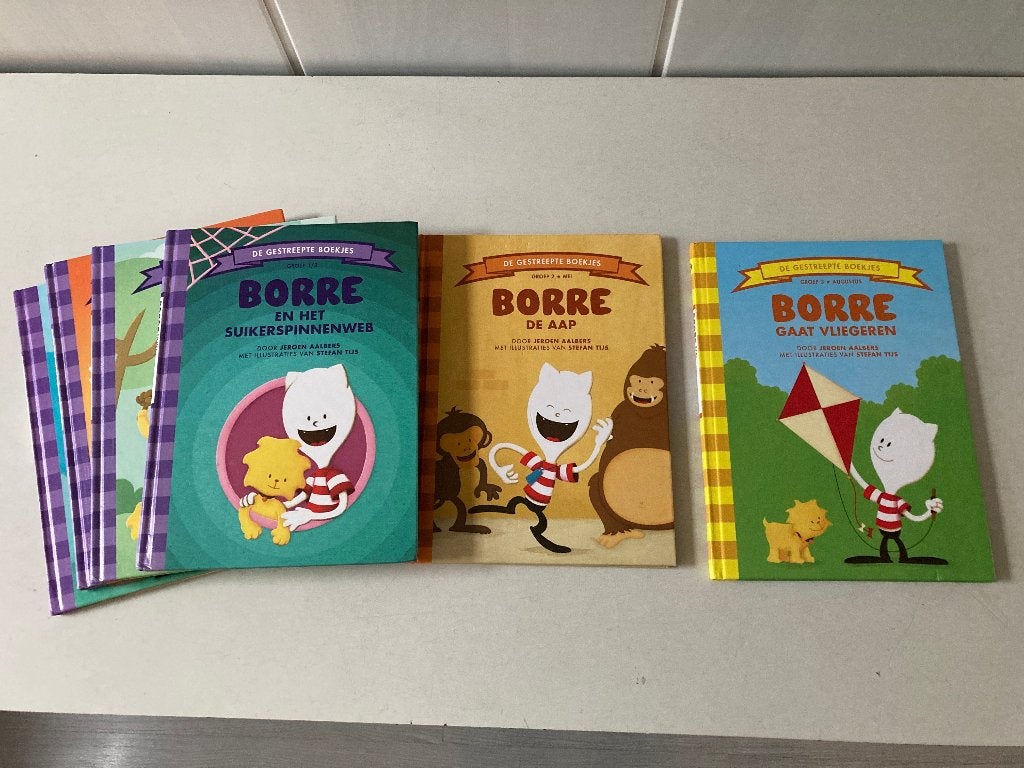 6 "Borre" leesboekjes voor kleuters, Boeken, Gelezen, Jongen of Meisje, Ophalen of Verzenden, Voorleesboek