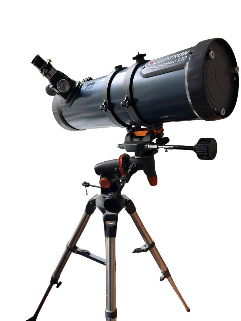 Celestron AstroMaster 130 EQ Reflector Telescoop met Statief, Audio, Tv en Foto, Ophalen, 80 tot 200 mm, Met statief, Spiegeltelescoop (reflector)