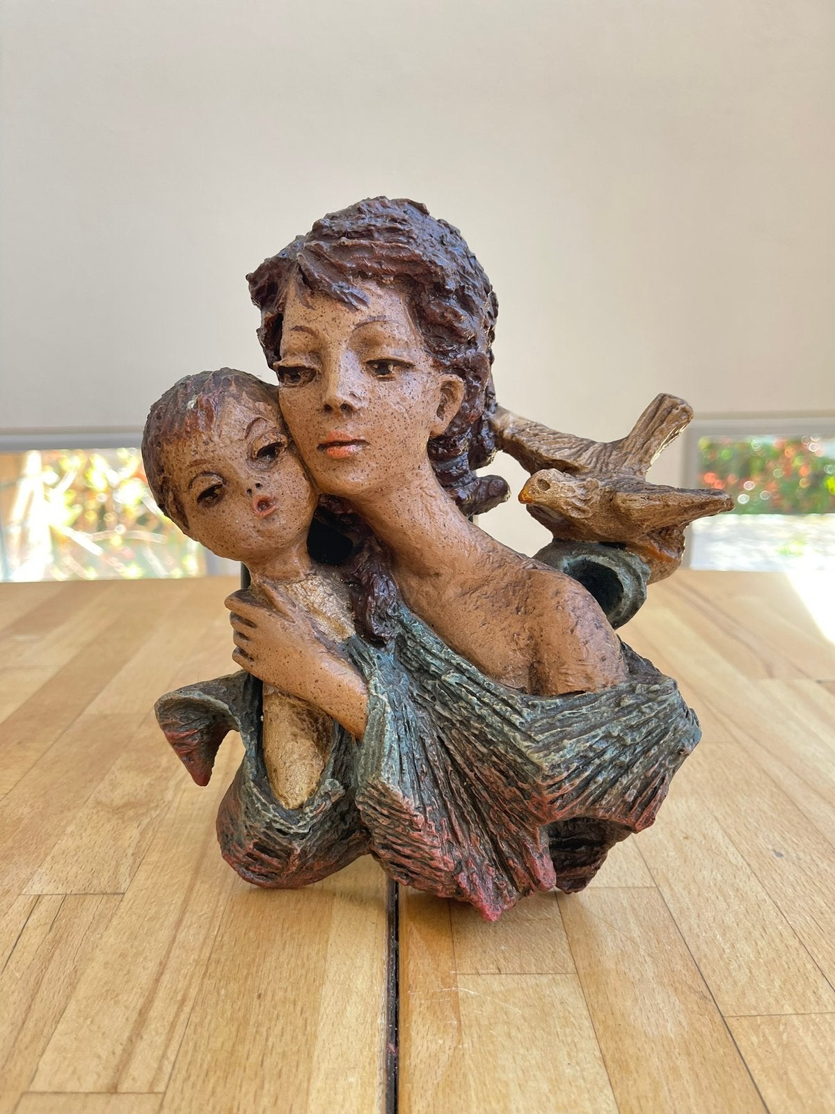 Prachtig Wandreliëf 'Moeder en Kind' – ASV (Jaren '50/'60), Ophalen of Verzenden, 21 cm, Wanddecoratie, Overige materialen