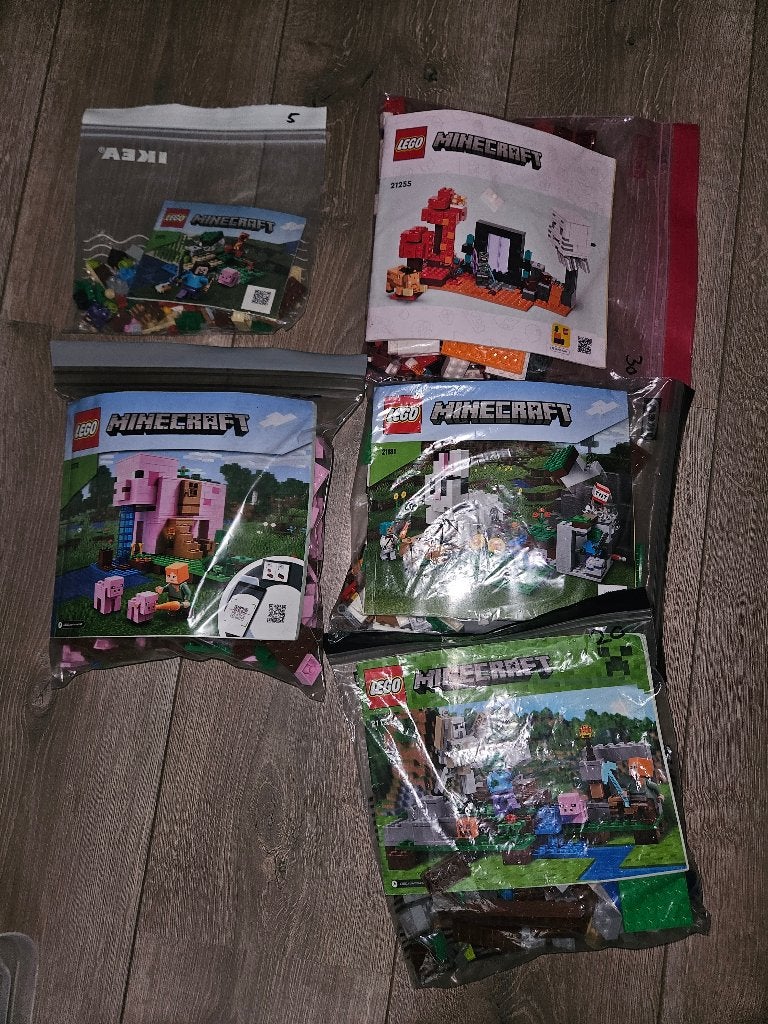 Lego verzameling Minecraft, Gebruikt, Minecraft, Lego, Inclusief instructies