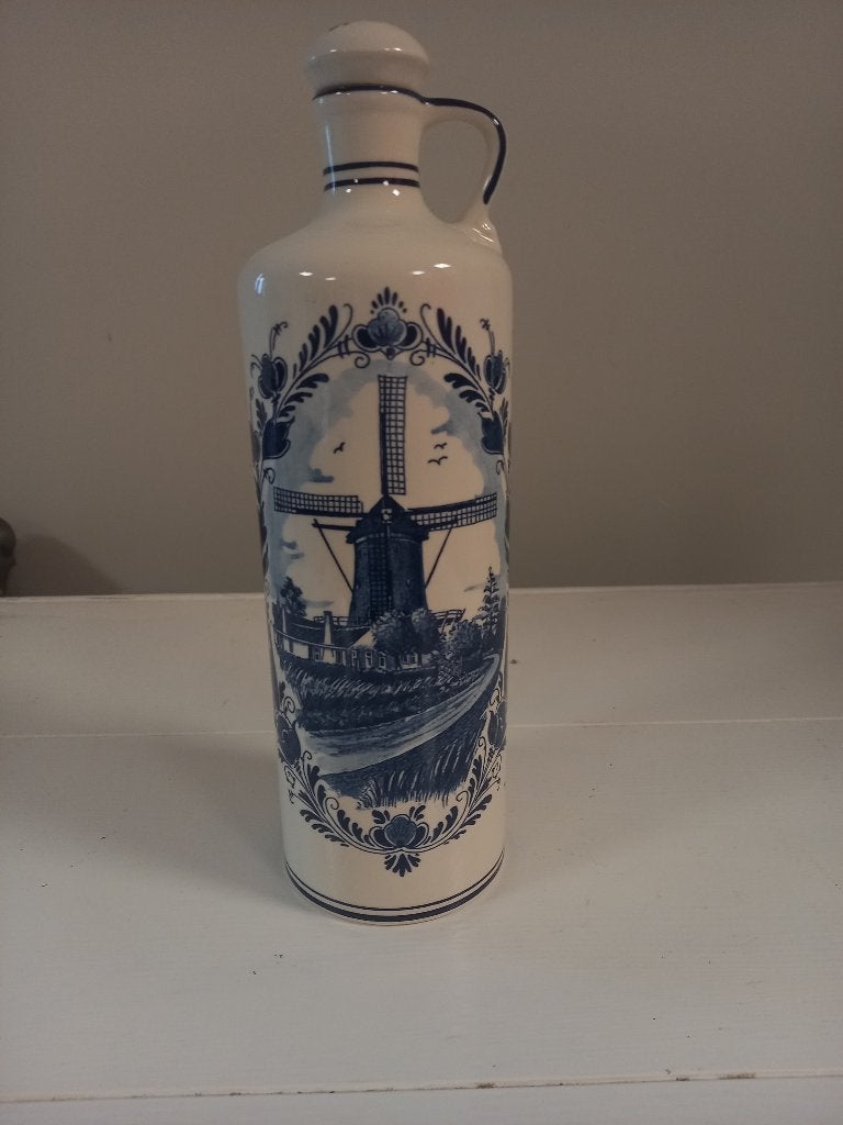 Delfts Blauw Jeneverkruik - (rek 3), Blauw, Ophalen of Verzenden, Steen/keramiek, Klassiek