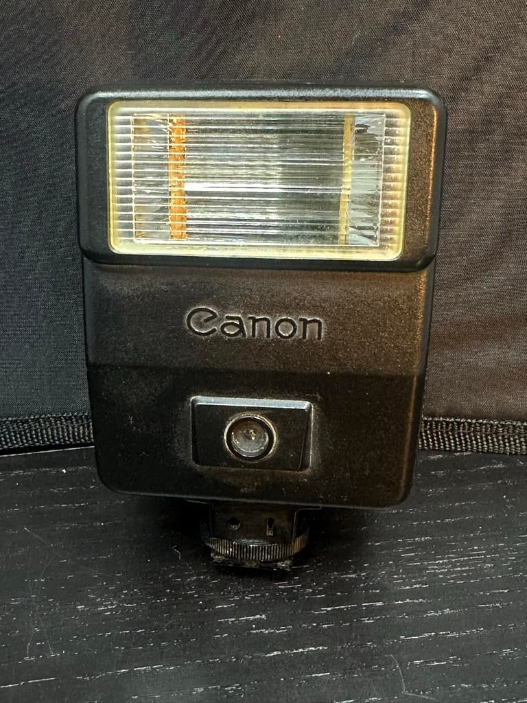 Canon Speedlite 155A flitser met hoesje - Werkt uitstekend, Gebruikt, Canon, Ophalen of Verzenden, H