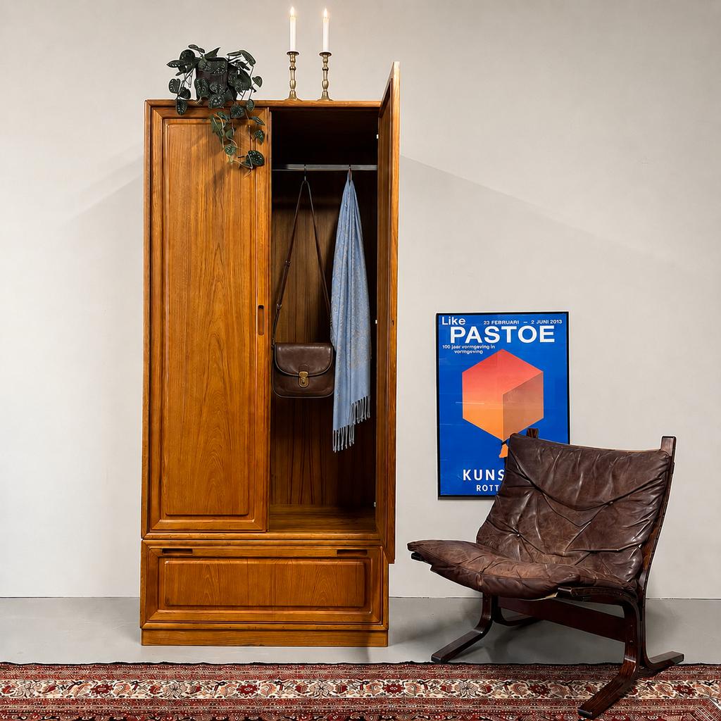 - Vintage garderobekast •Dyrlund• -, Gebruikt, 200 cm of meer, ., .