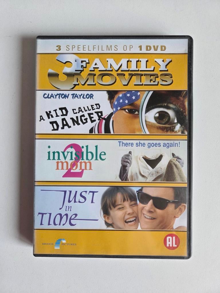 3 Family Movies op 1 DVD, Gebruikt, Alle leeftijden, Ophalen of Verzenden, Komedie