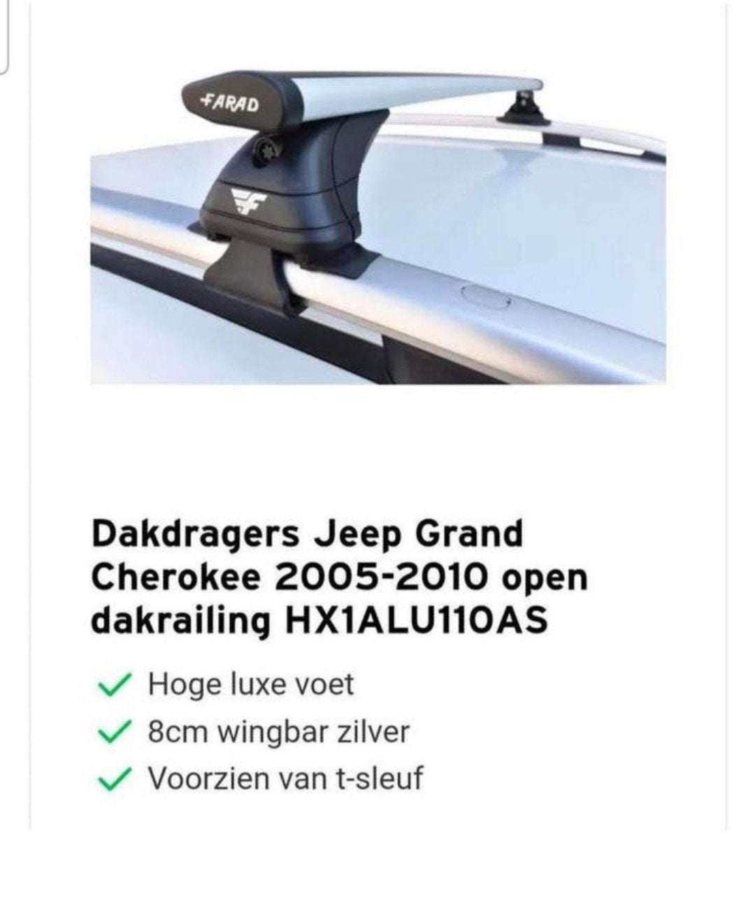 dakdragers aluminium zgan Farad met verpakking, Ophalen, Zo goed als nieuw