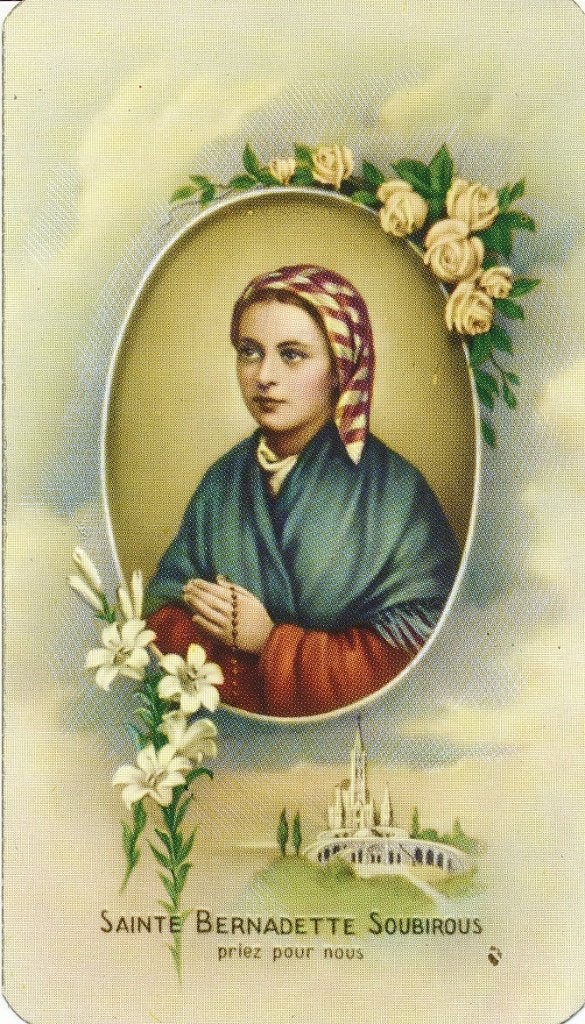 Mooi devotie prentje Heilige Bernadette, Ophalen of Verzenden, Zo goed als nieuw, Kaart of Prent, Christendom | Katholiek