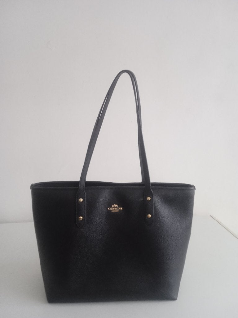 Coach tote bag schoudertas zwart, Sieraden, Tassen en Uiterlijk, Tassen | Schoudertassen, Verzenden, Zo goed als nieuw, Zwart