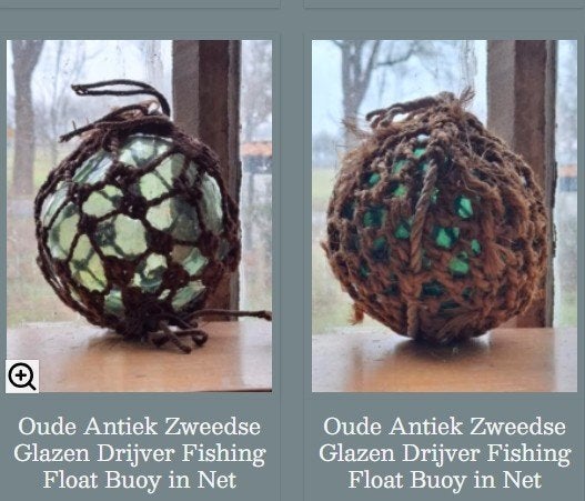 Oude antieke visnet drijvers visserij fishing floats, Gebruikt, T, Ophalen of Verzenden, N
