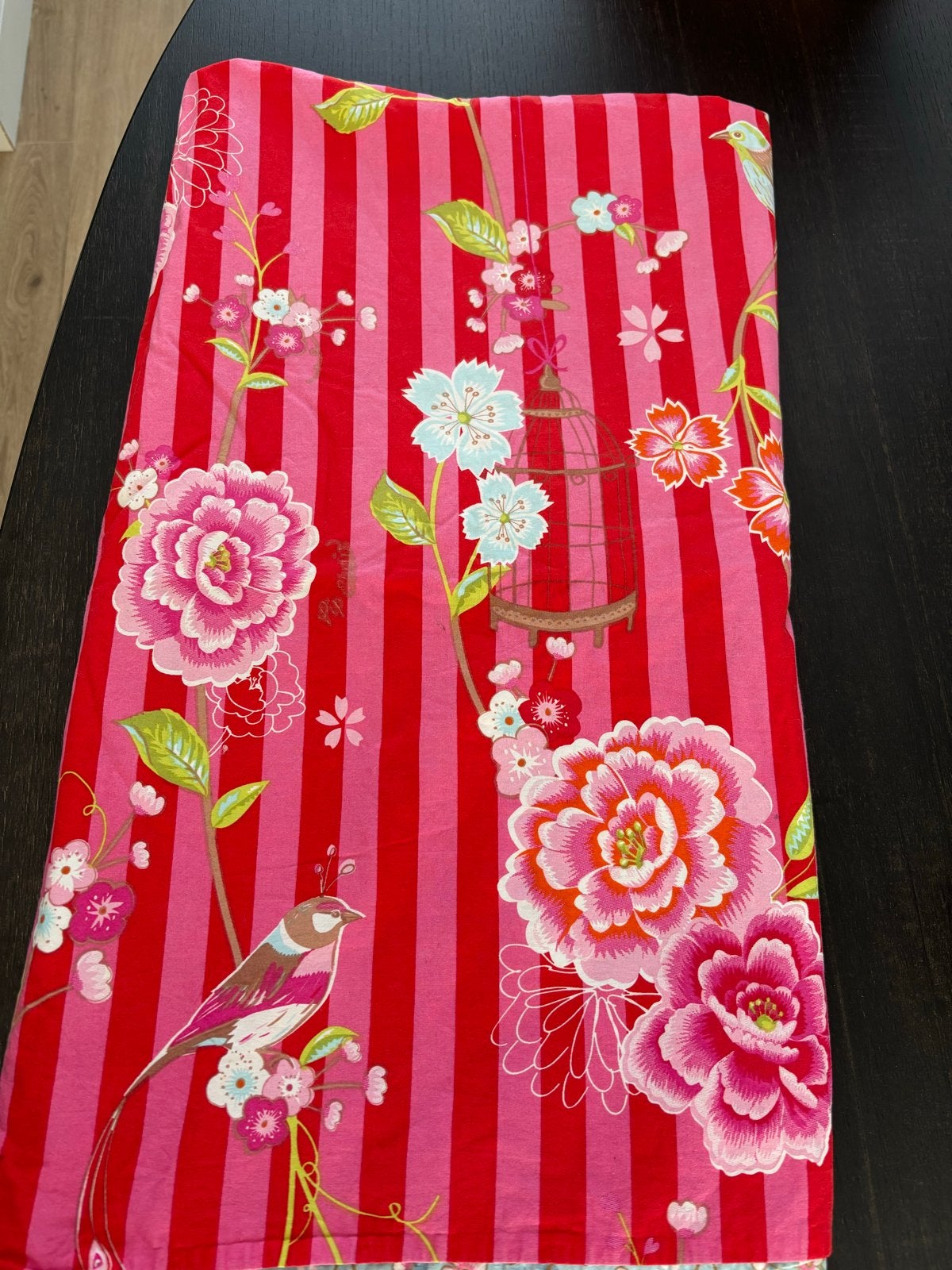 Pip Studio Dekbedovertrek - Rood/Roze met Bloemen en Vogels, Huis en Inrichting, Ophalen, Eenpersoons, Pip Studio, Meerkleurig