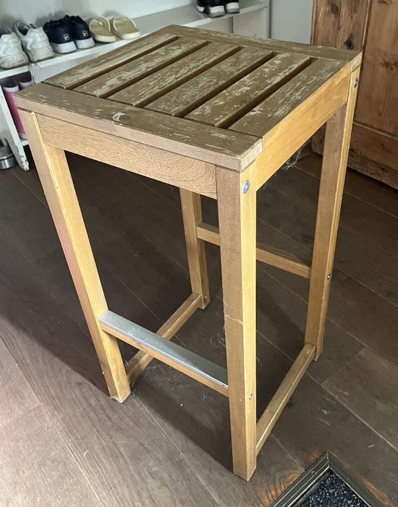 Ikea NÄMMARÖ Bar stool, outdoor, light brown stained, Ophalen, Gebruikt, Eén