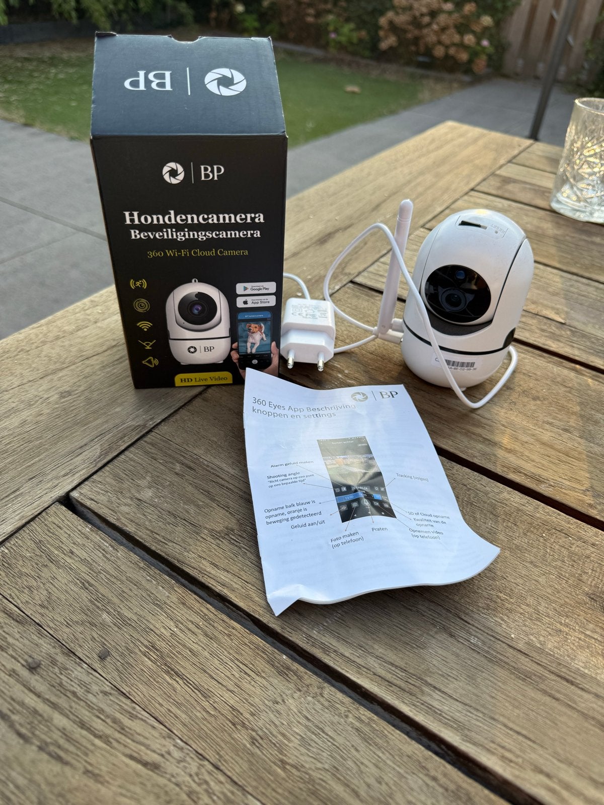 BP Hondencamera Beveiligingscamera 360 Wi-Fi Cloud Camera, Ophalen of Verzenden, Nieuw, Binnencamera