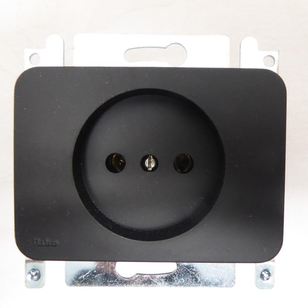 NIKO inbouw WCD tweepolig | 17 mm diep | zwart | NIEUW, Ophalen of Verzenden, Nieuw