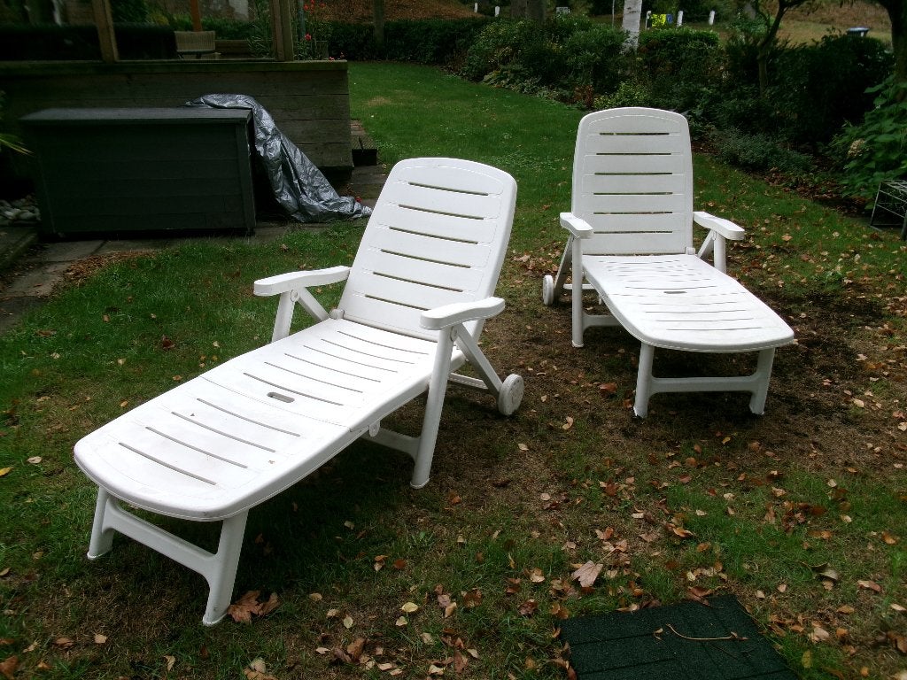 ligstoel, Tuin en Terras, Ligbedden, Ophalen, Gebruikt, Kunststof, Inklapbaar