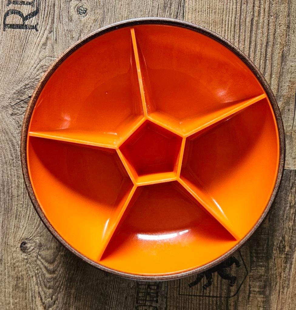 **Te koop: superleuke retro/vintage snackschaal Emsa!**, Ophalen, Rond