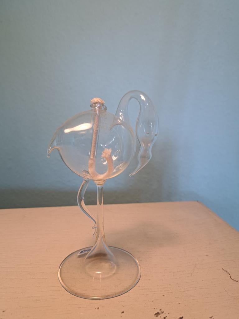 Flamingo olie lampje., Ophalen