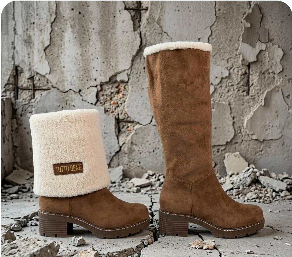Tuto Bene Teddy omslag Boot Laars Camel maat 37, Hoge laarzen, Overige kleuren, Nieuw, Ophalen of Verzenden