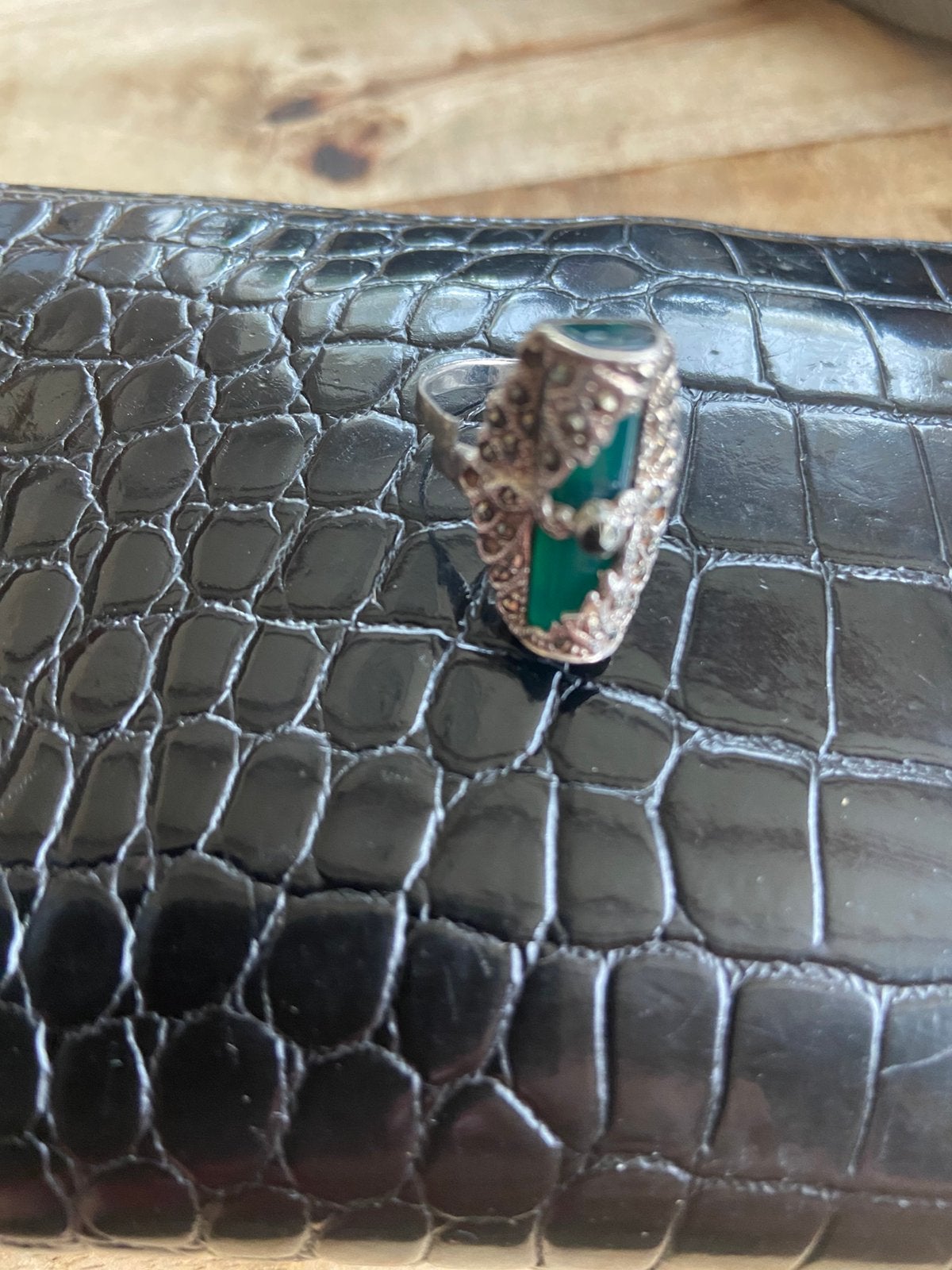 Heel oude zilveren ring met jade steen !, Ophalen of Verzenden, Zo goed als nieuw, 17 tot 18, Zilver