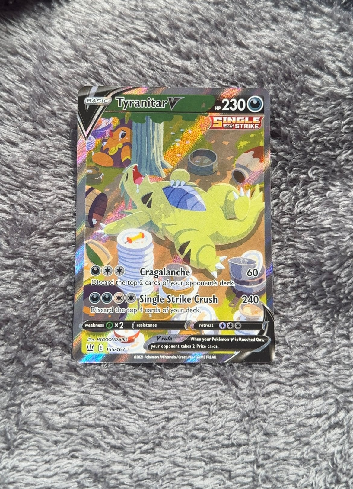 Tyranitar V #155 | Pokemon Battle Styles, Hobby en Vrije tijd, Verzamelkaartspellen | Pokémon, Ophalen of Verzenden, Zo goed als nieuw