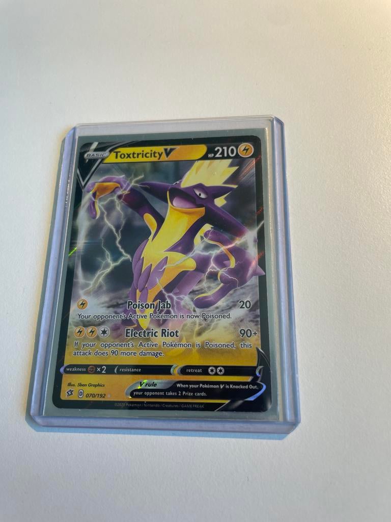 Pokémon Toxtricity V kaart 070/192, Verzenden, Gebruikt, Losse kaart, Foil