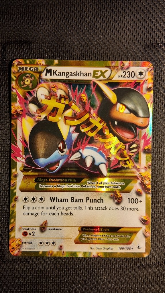 M Kangaskhan-EX 109 Flashfire | Pokemon kaart, Ophalen, Losse kaart, Foil