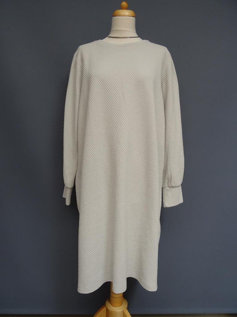 HEMA maat XL, sweatstof jersey jurk., Kleding | Dames, Jurken, Beige, Maat 46/48 (XL) of groter, Ophalen of Verzenden, Zo goed als nieuw