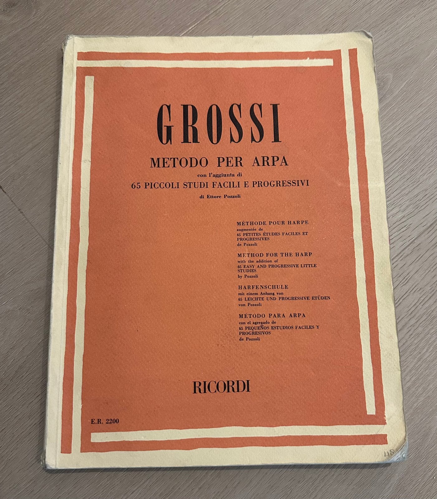 Grossi bladmuziek voor harp, Muziek en Instrumenten, Bladmuziek, Ophalen of Verzenden, Gebruikt, Les of Cursus, Klassiek