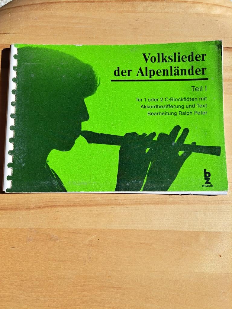 Volkslieder der Alpenländer deel 1 voor blokfluit, Muziek en Instrumenten, Bladmuziek, Ophalen of Verzenden