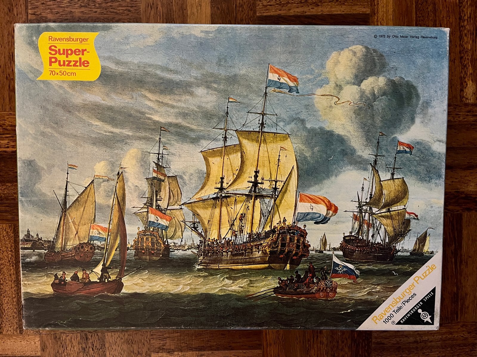 Ravensburger Super-Puzzle 1000 stukjes - Schepen op zee, Ophalen of Verzenden, 500 t/m 1500 stukjes, Gebruikt, Legpuzzel