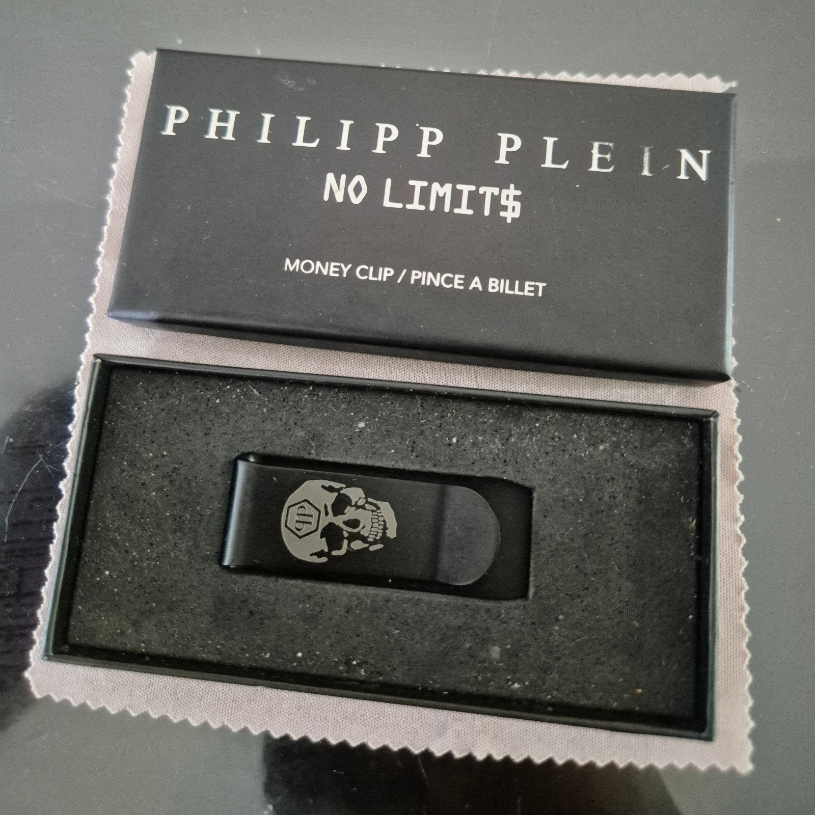 Philipp Plein No Limit$ Money Clip - Zwart, Sieraden, Tassen en Uiterlijk, Ophalen of Verzenden, Nieuw, Zwart, Overige merken