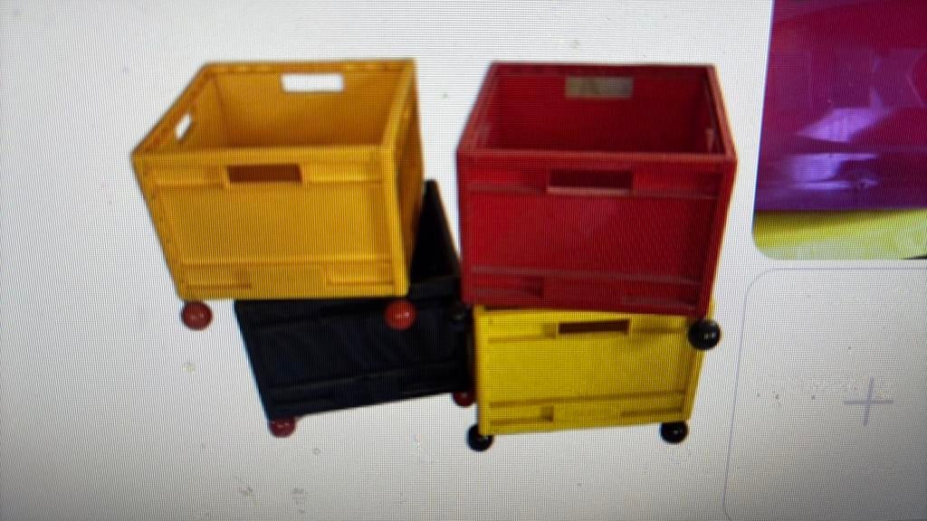 4 vinyl kratten ikea of opberg kratten haren 80, Gebruikt, 40 tot 60 cm, 50 tot 75 cm, Minder dan 35 cm