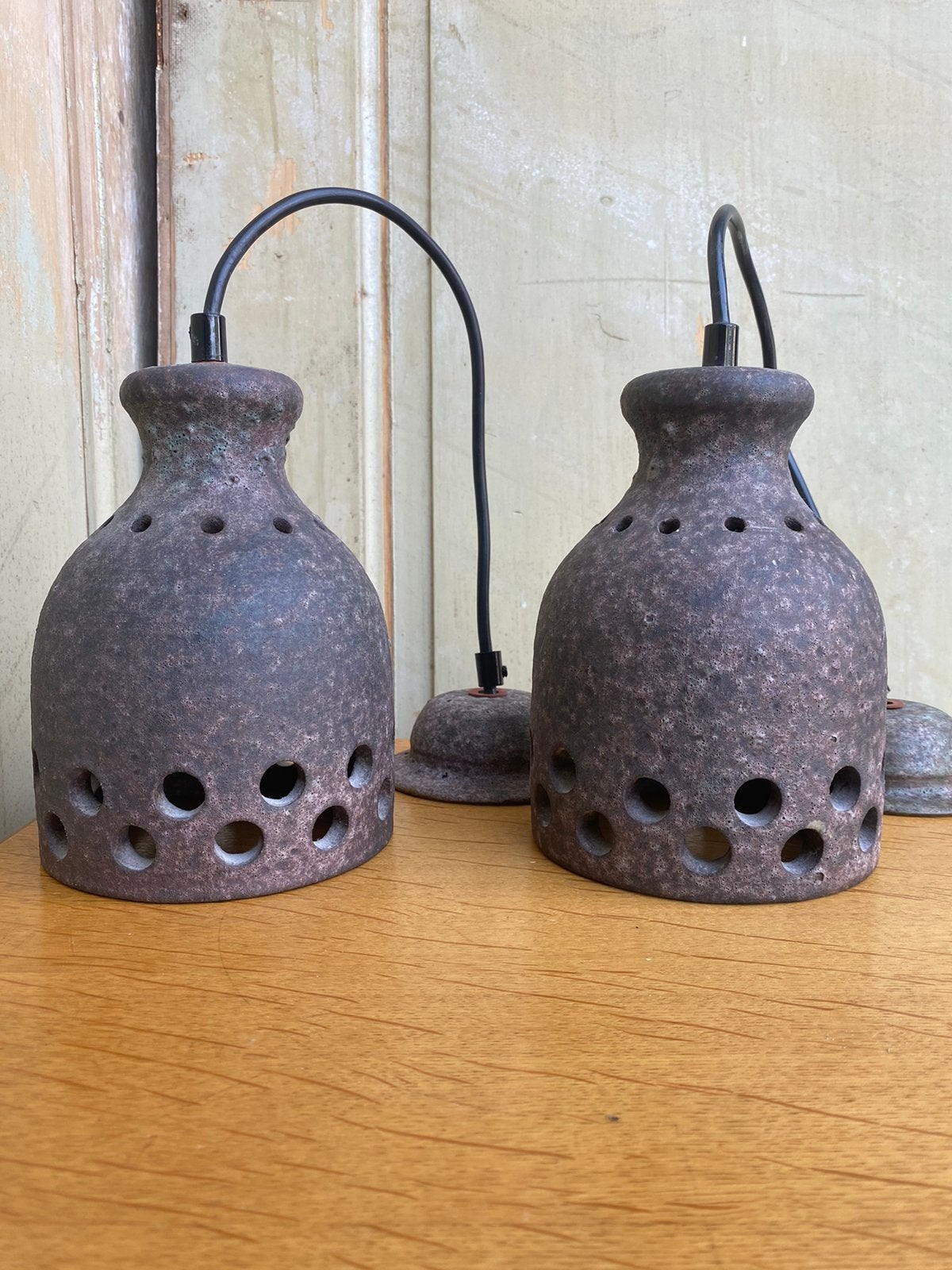 Set Vintage Hanglampen. Fat Lava. Jaren ‘60. West Germany., Gebruikt, -, Keramiek, -