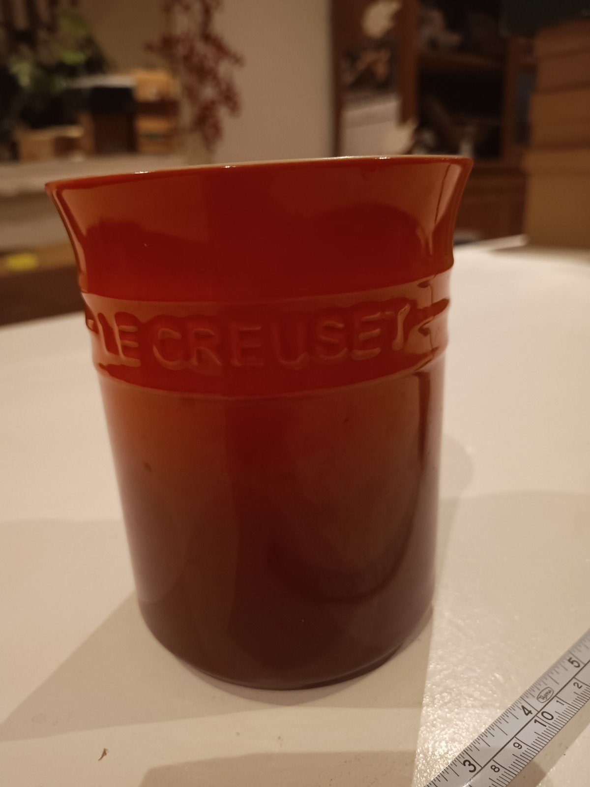 Le Creuset keukengerei pot / spatelpot, Huis en Inrichting, Ophalen, Pot, Bus of Blik, Le Creuset, Zo goed als nieuw