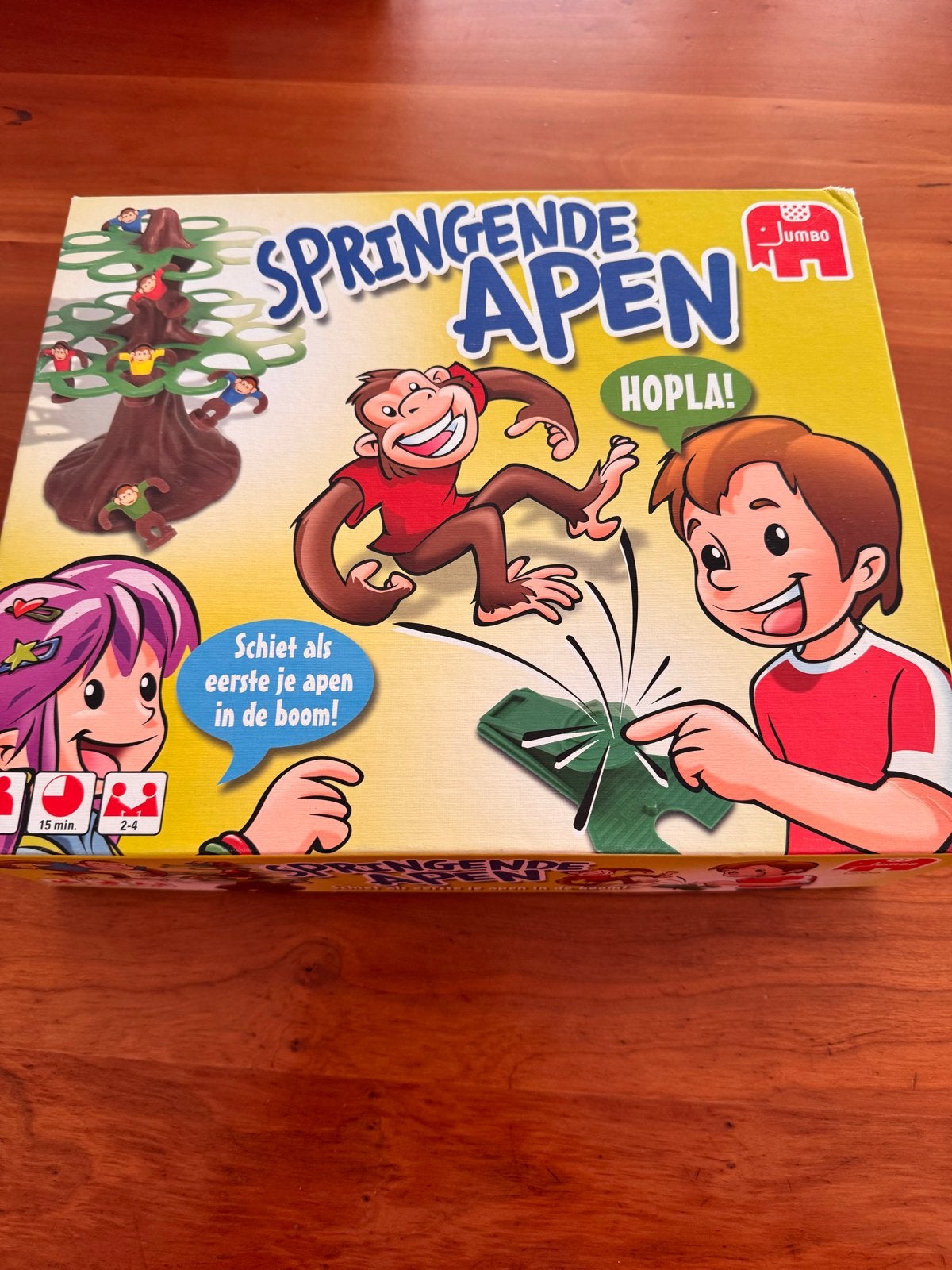 Springende Apen - Leuk familiespel voor Sinterklaas!, Drie of vier spelers, Ophalen of Verzenden, Gebruikt