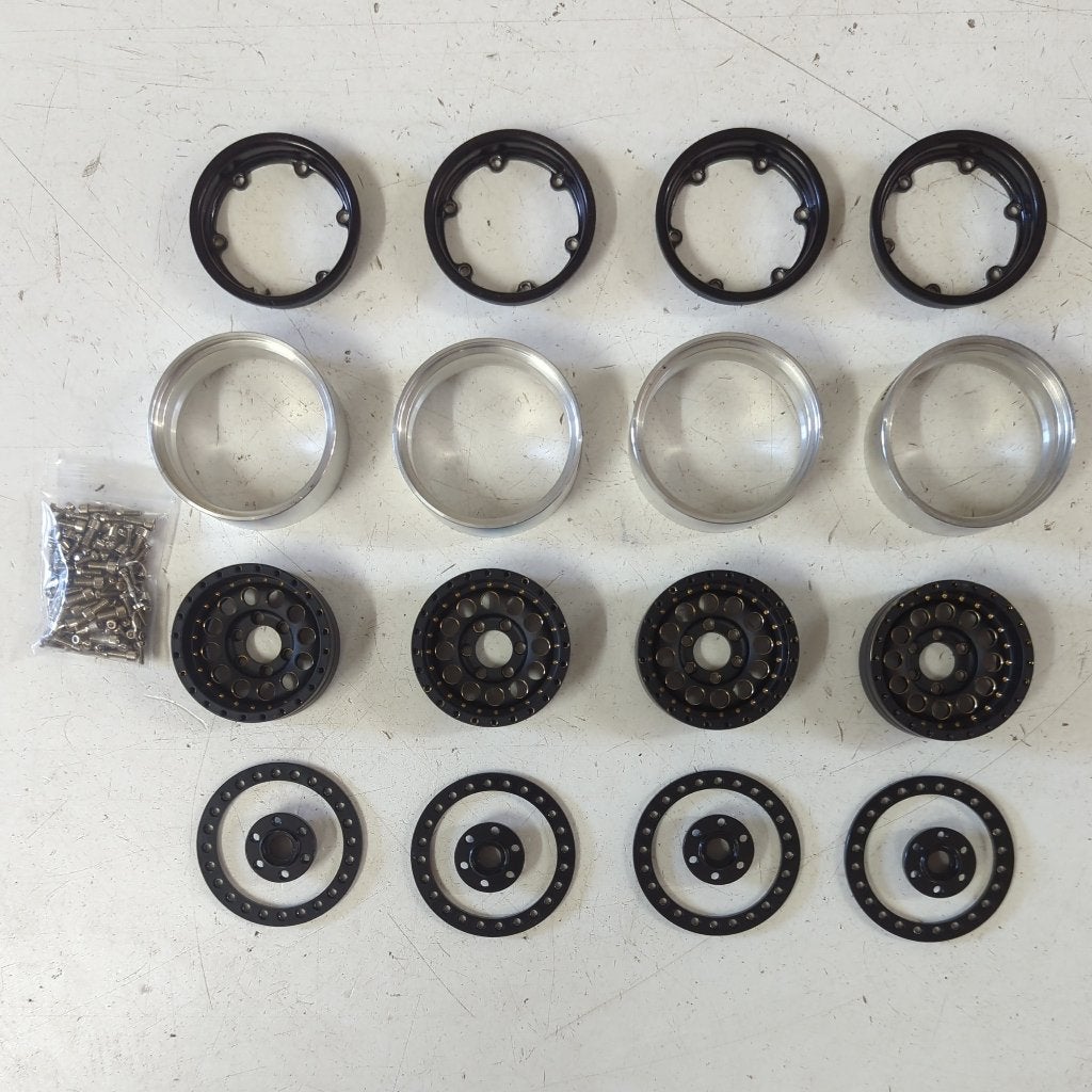 Injora Super Heavy 1.9 beadlocks 150g (TRX-4 Axial FMS RC4wd, Ophalen of Verzenden, Gebruikt, Schaal 1:10, Onderdeel