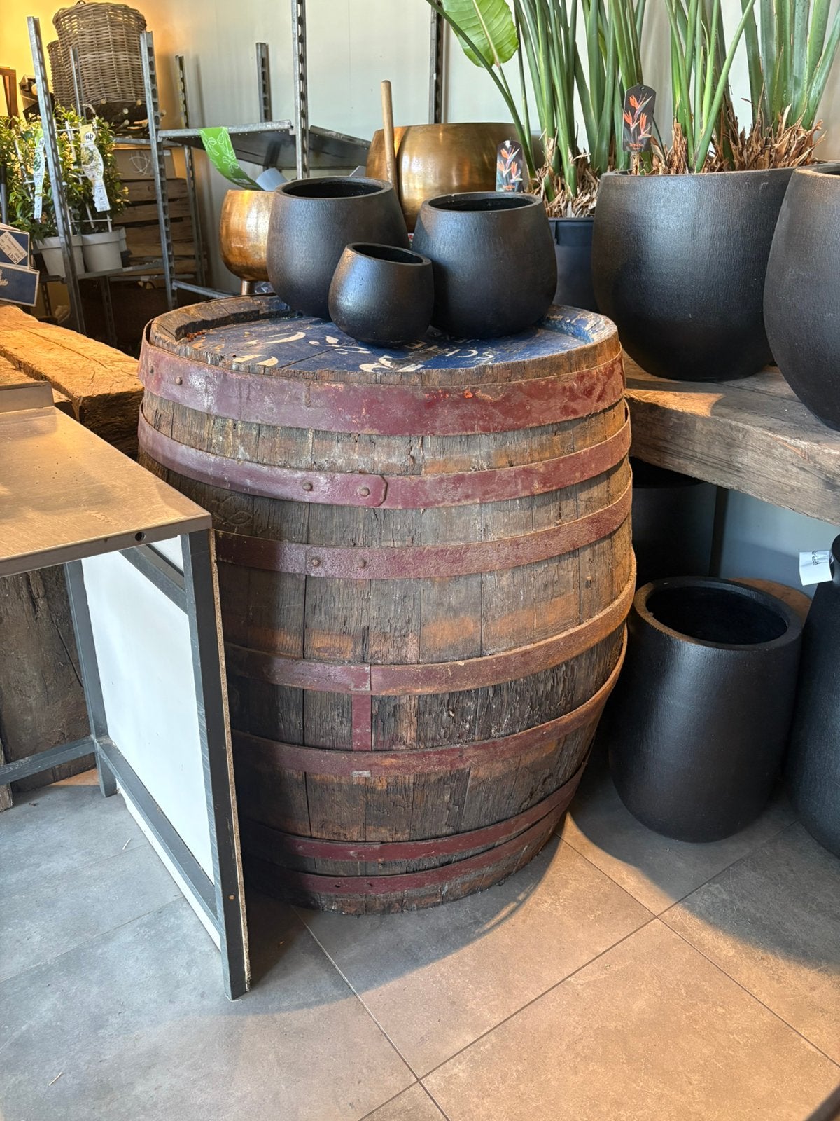 Xl wijn/jenever ton, 150 liter of meer, Ophalen, Zo goed als nieuw